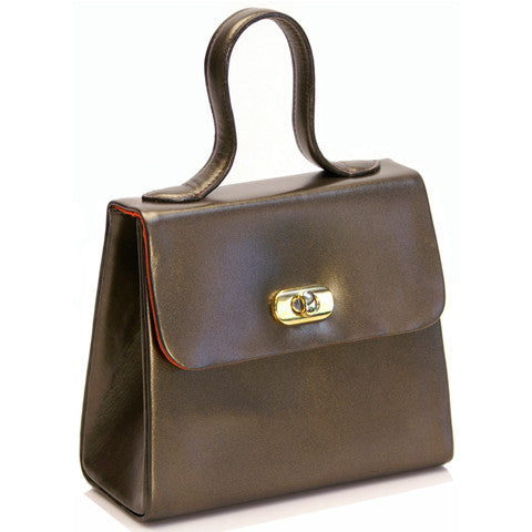 Teresita Mini Leather Bag Leather, Bronze