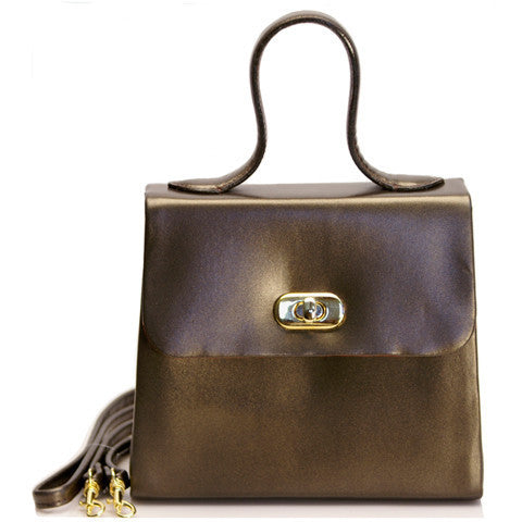 Teresita Mini Leather Bag Leather, Bronze