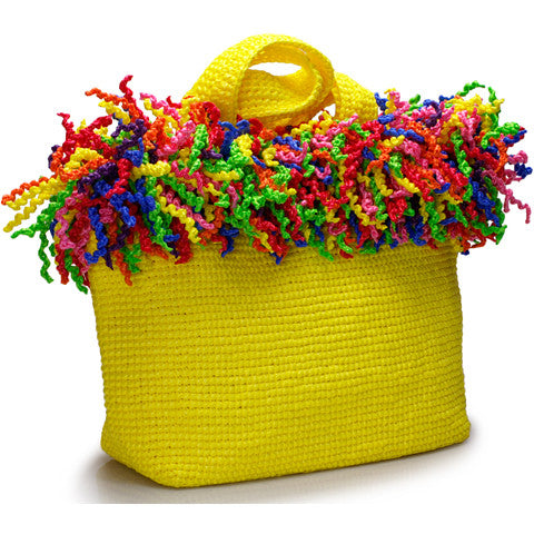 Spiral Tote (Happy Tote). Yellow with Multi-Colors