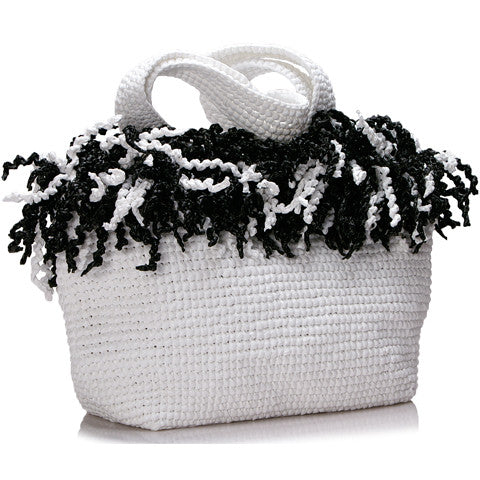 Spiral Bag (Happy Bag), White with Black and White