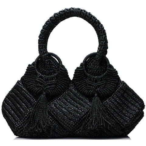 Vintage Crochet Handbag, Black Crochet Bag by Lina, Unique Crochet Bag,  Boho... | eBay
